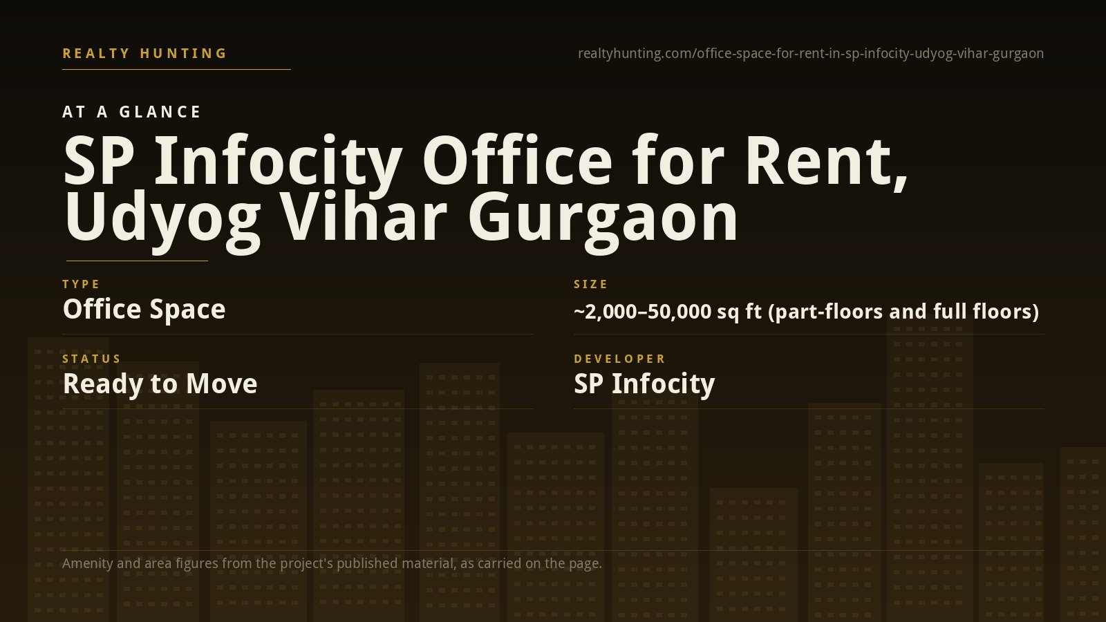 SP Infocity Office for Rent, Udyog Vihar Gurgaon — photo 1