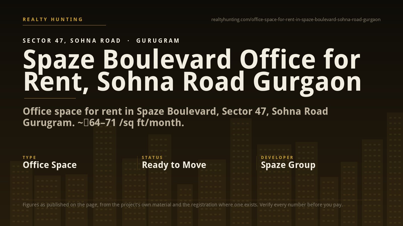 Spaze Boulevard Office for Rent, Sohna Road Gurgaon
