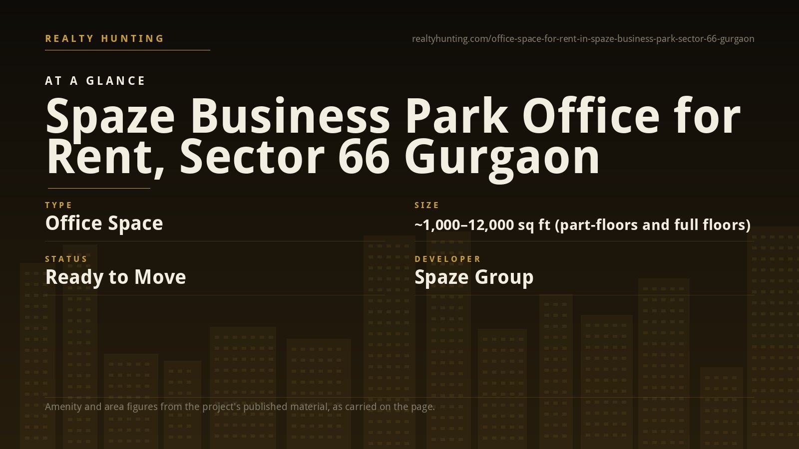 Spaze Business Park Office for Rent, Sector 66 Gurgaon — photo 1
