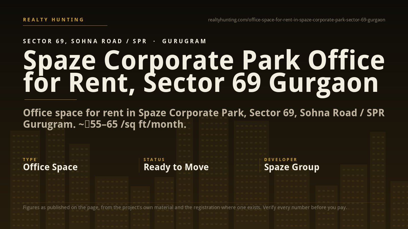 Spaze Corporate Park Office for Rent, Sector 69 Gurgaon