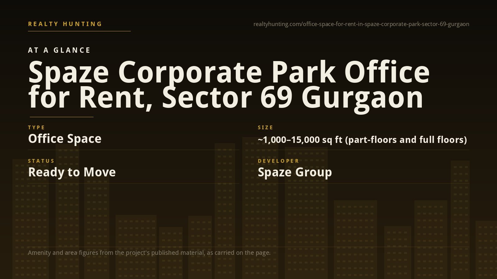 Spaze Corporate Park Office for Rent, Sector 69 Gurgaon — photo 1