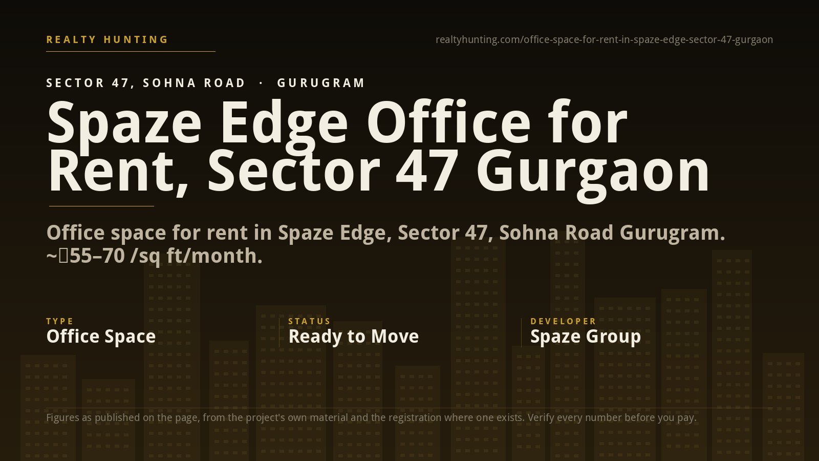 Spaze Edge Office for Rent, Sector 47 Gurgaon