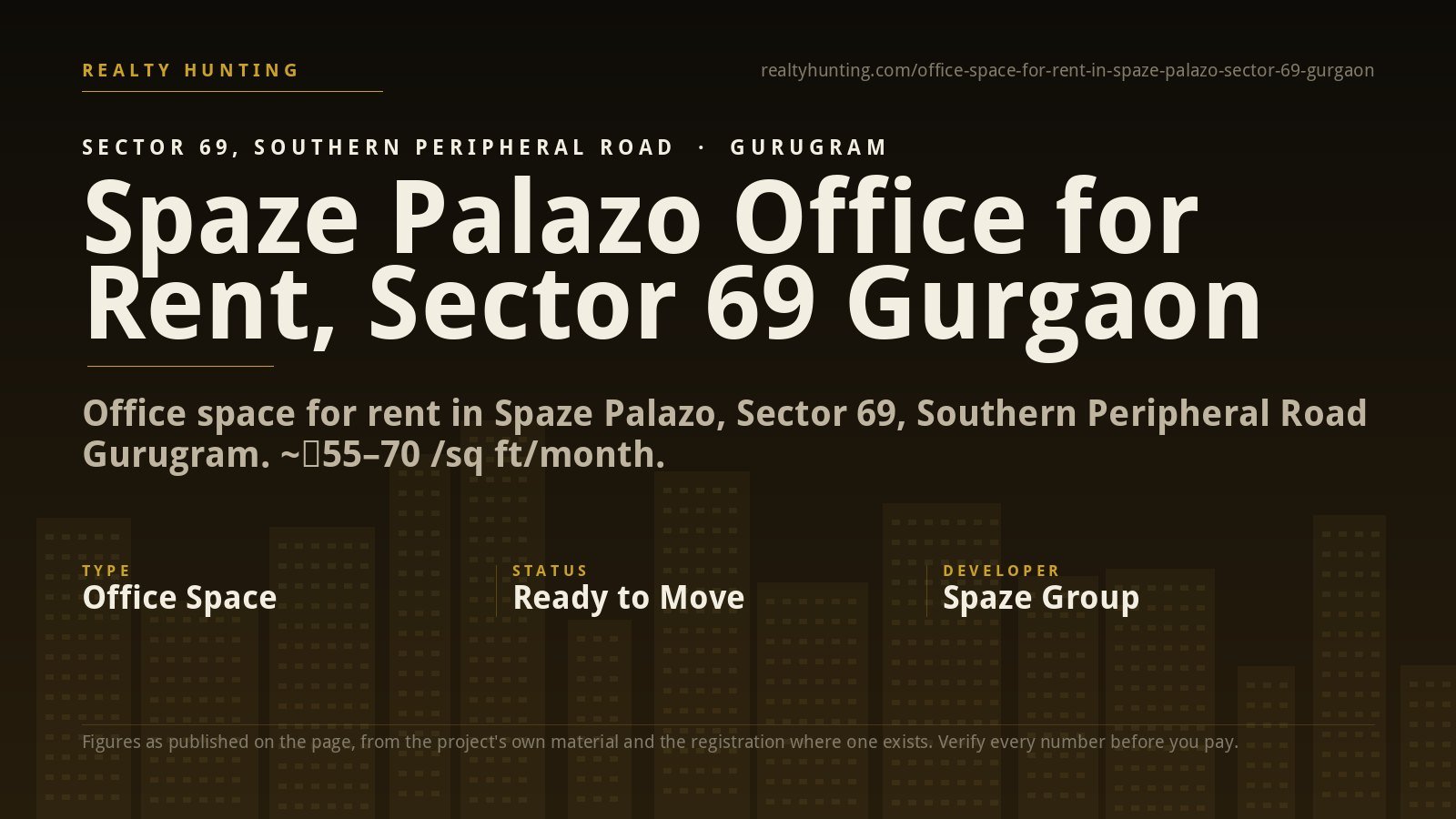 Spaze Palazo Office for Rent, Sector 69 Gurgaon