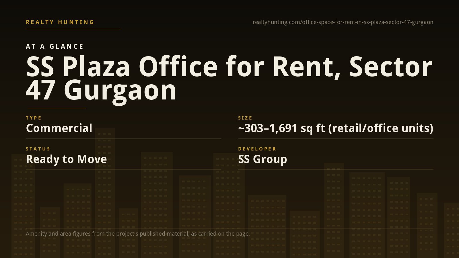 SS Plaza Office for Rent, Sector 47 Gurgaon — photo 1