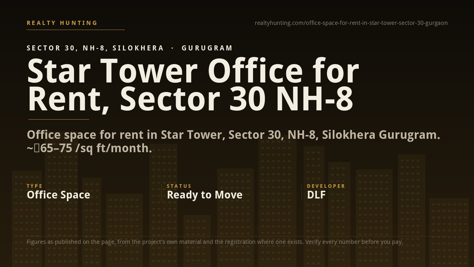 Star Tower Office for Rent, Sector 30 NH-8