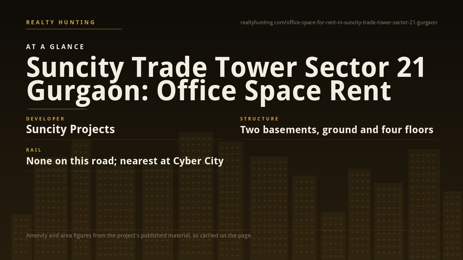Suncity Trade Tower Office for Rent, Sector 21 Gurgaon — photo 1