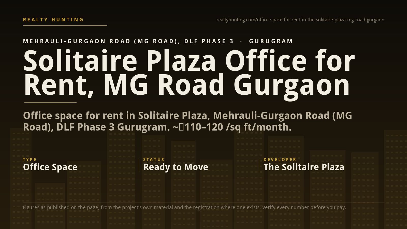 Solitaire Plaza Office for Rent, MG Road Gurgaon