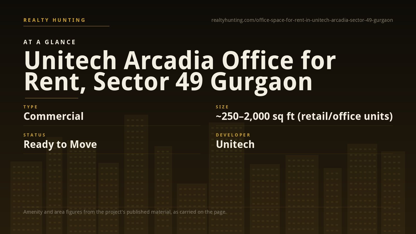 Unitech Arcadia Office for Rent, Sector 49 Gurgaon — photo 2
