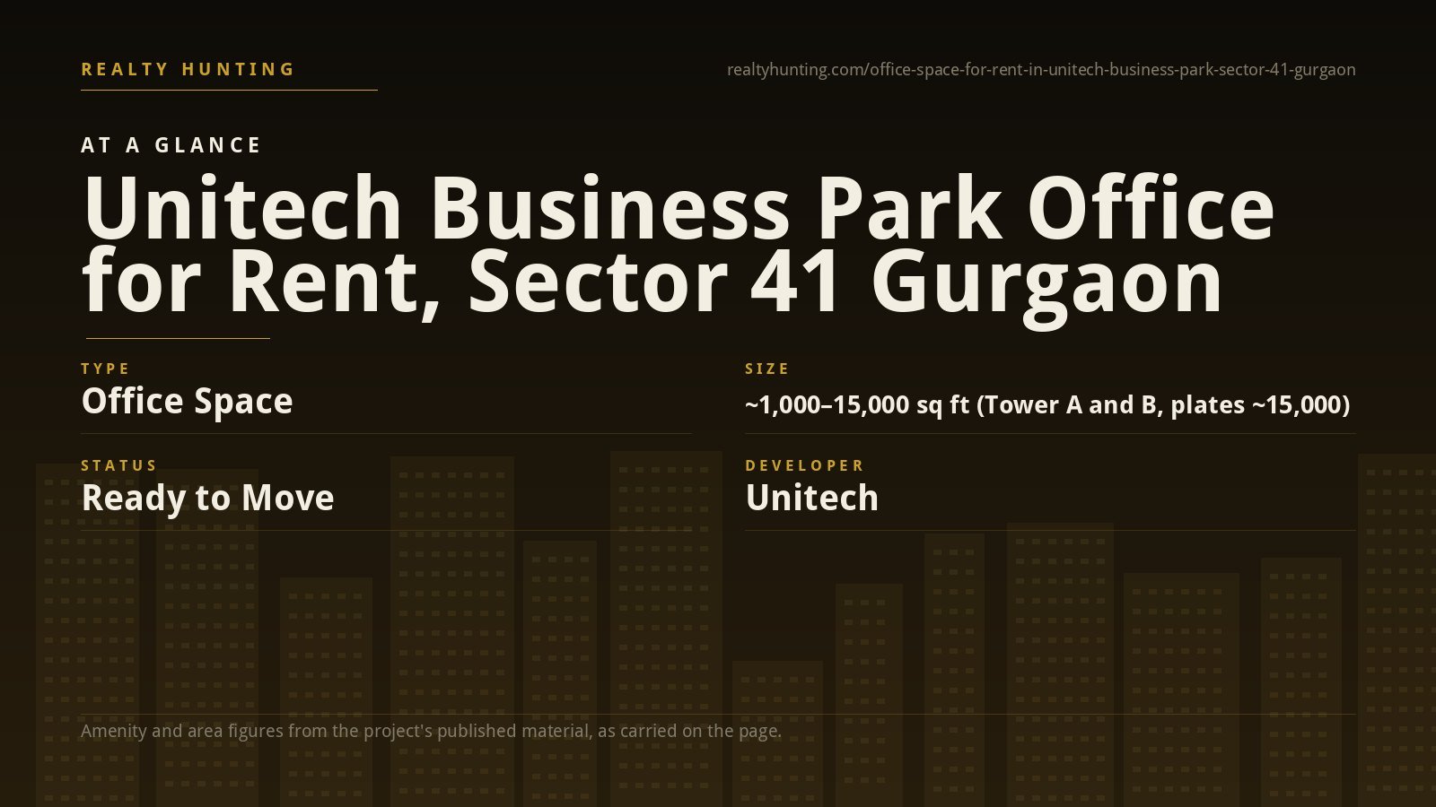 Unitech Business Park Office for Rent, Sector 41 Gurgaon — photo 2