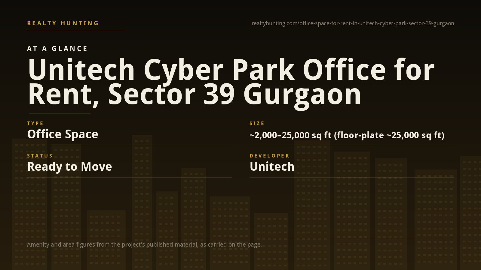 Unitech Cyber Park Office for Rent, Sector 39 Gurgaon — photo 1