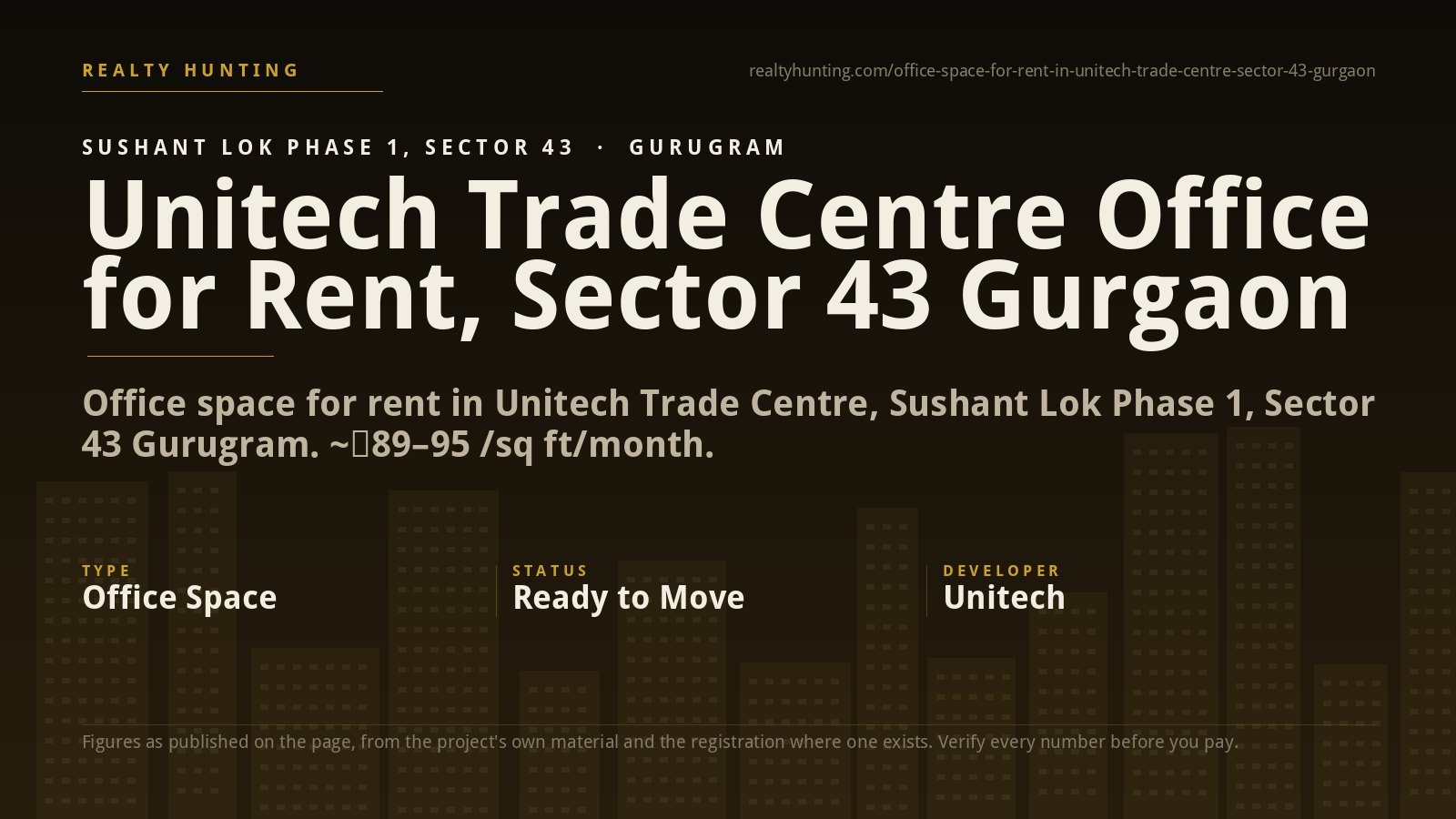 Unitech Trade Centre Office for Rent, Sector 43 Gurgaon