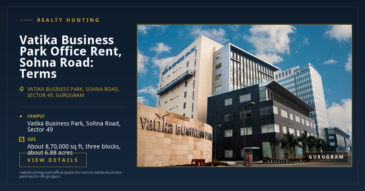 Vatika Business Park Office for Rent, Sector 49 Gurgaon