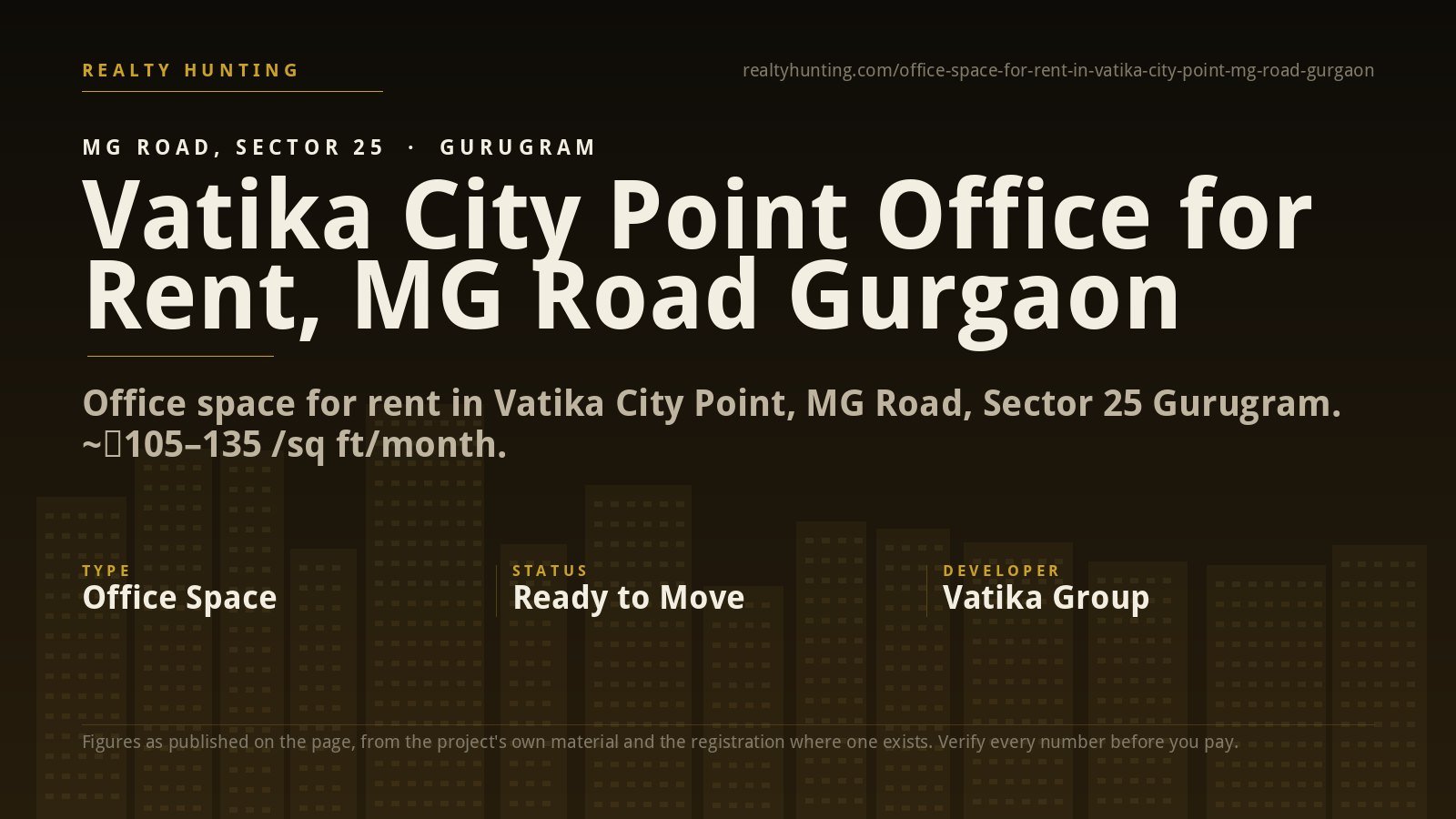 Vatika City Point Office for Rent, MG Road Gurgaon