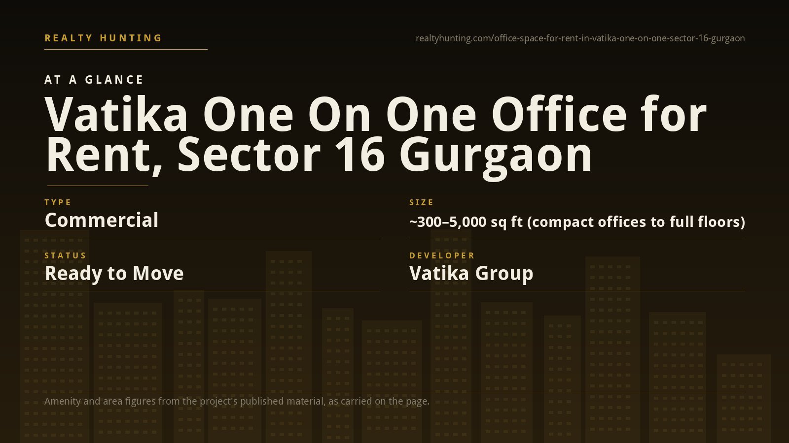 Vatika One on One Office for Rent, Sector 16 Gurgaon — photo 2