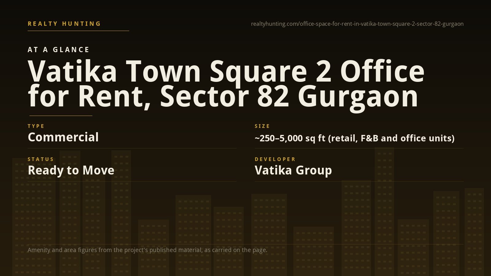 Vatika Town Square 2 Office for Rent, Sector 82 Gurgaon — photo 2