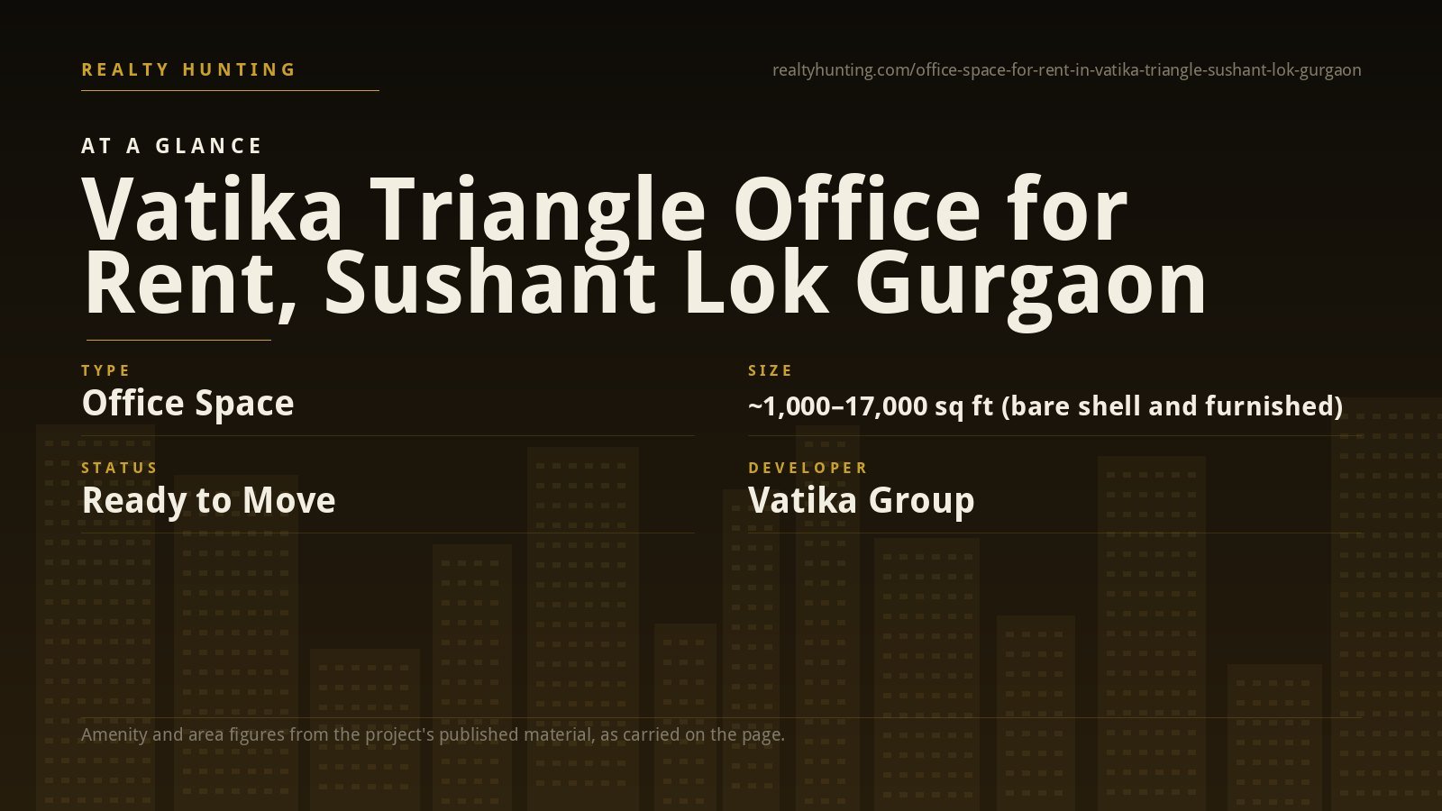 Vatika Triangle Office for Rent, Sushant Lok Gurgaon — photo 1