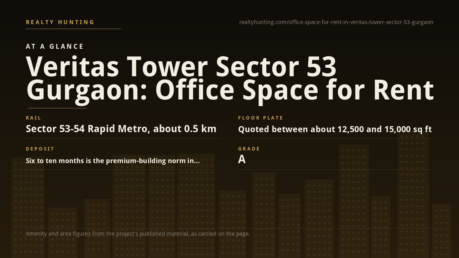 Veritas Tower Office for Rent, Sector 53 Gurgaon — photo 1