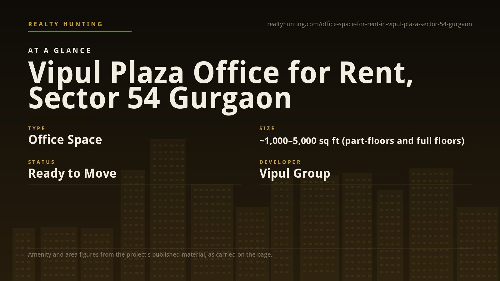 Vipul Plaza Office for Rent, Sector 54 Gurgaon — photo 2