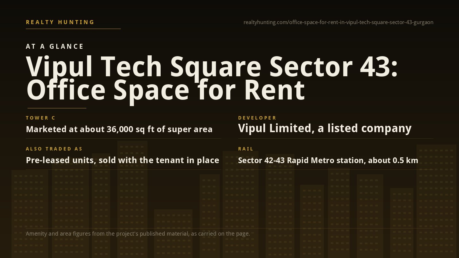 Vipul Tech Square Office for Rent, Sector 43 Gurgaon — photo 1