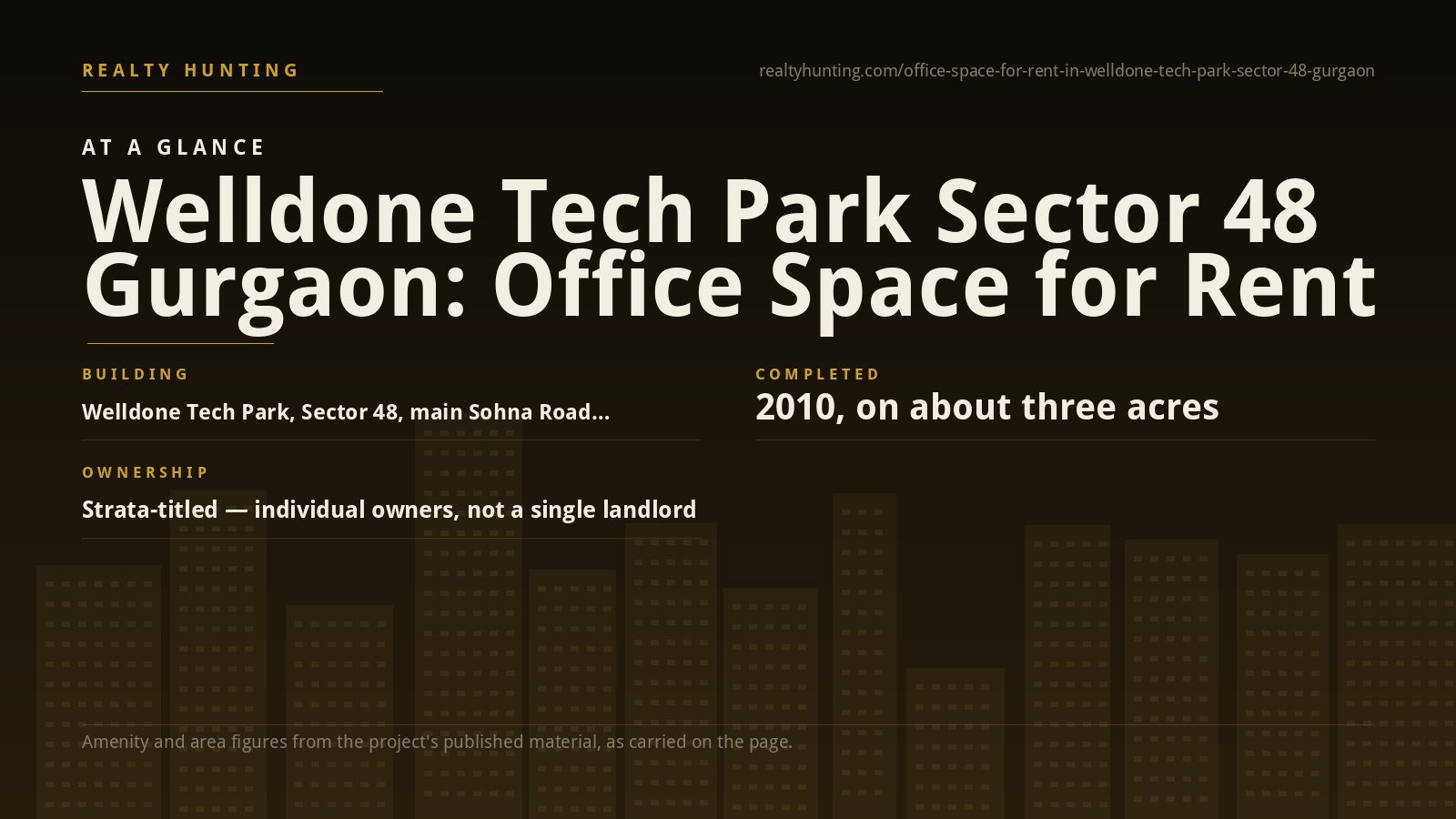 Welldone Tech Park Office for Rent, Sector 48 Gurgaon — photo 1