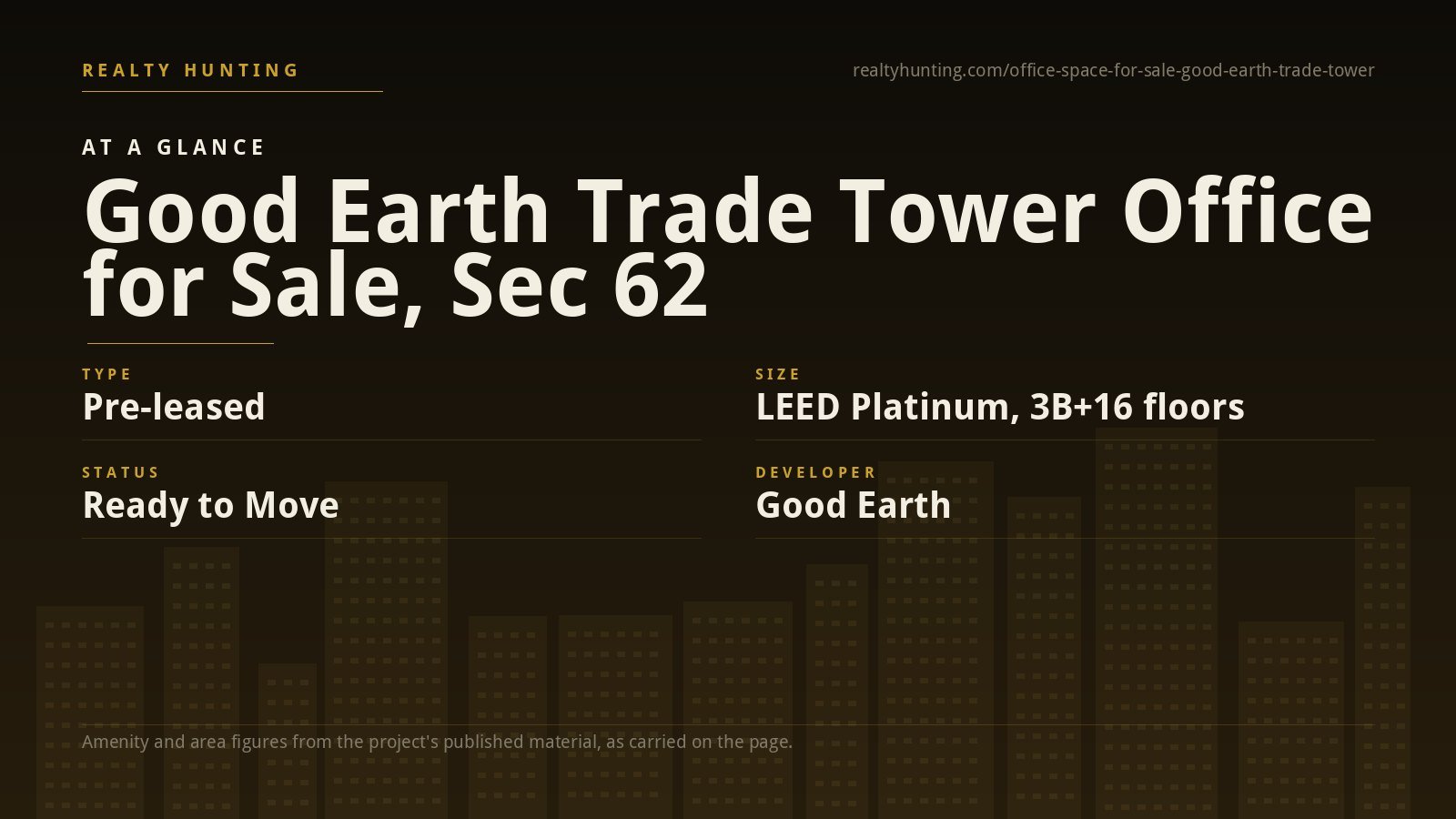 Good Earth Trade Tower Office for Sale, Sector 62 Gurgaon — photo 1