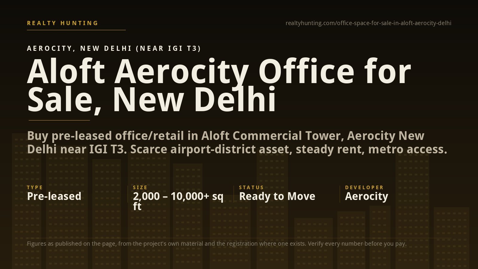 Aloft Aerocity Office for Sale, New Delhi