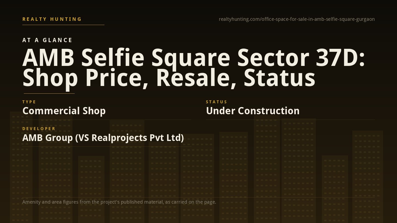AMB Selfie Square Shop for Sale, Sector 37D Gurgaon — photo 1