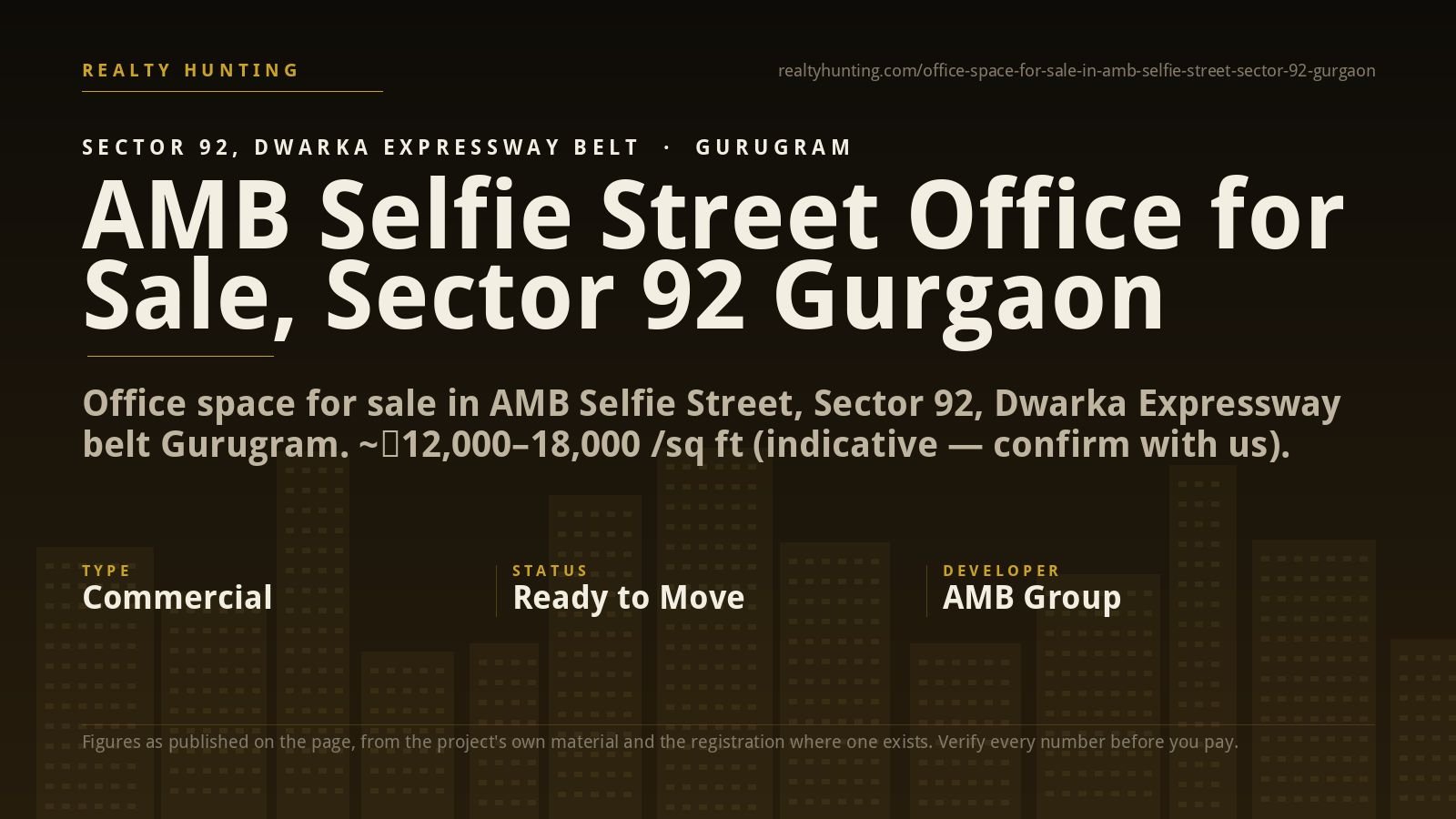 AMB Selfie Street Office for Sale, Sector 92 Gurgaon