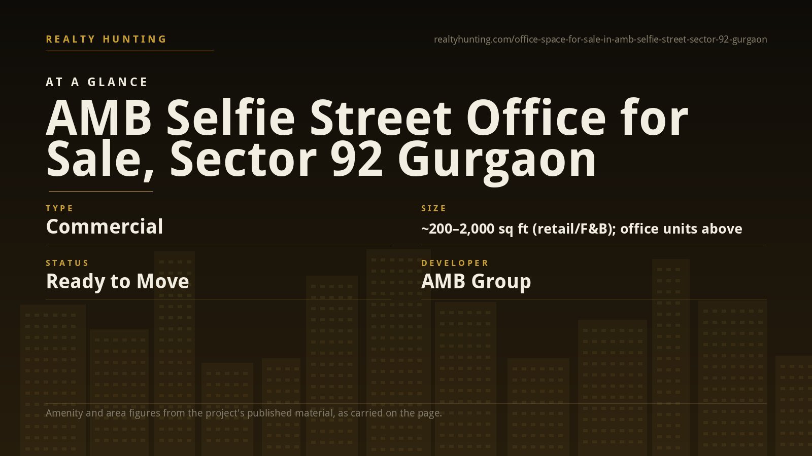 AMB Selfie Street Office for Sale, Sector 92 Gurgaon — photo 1