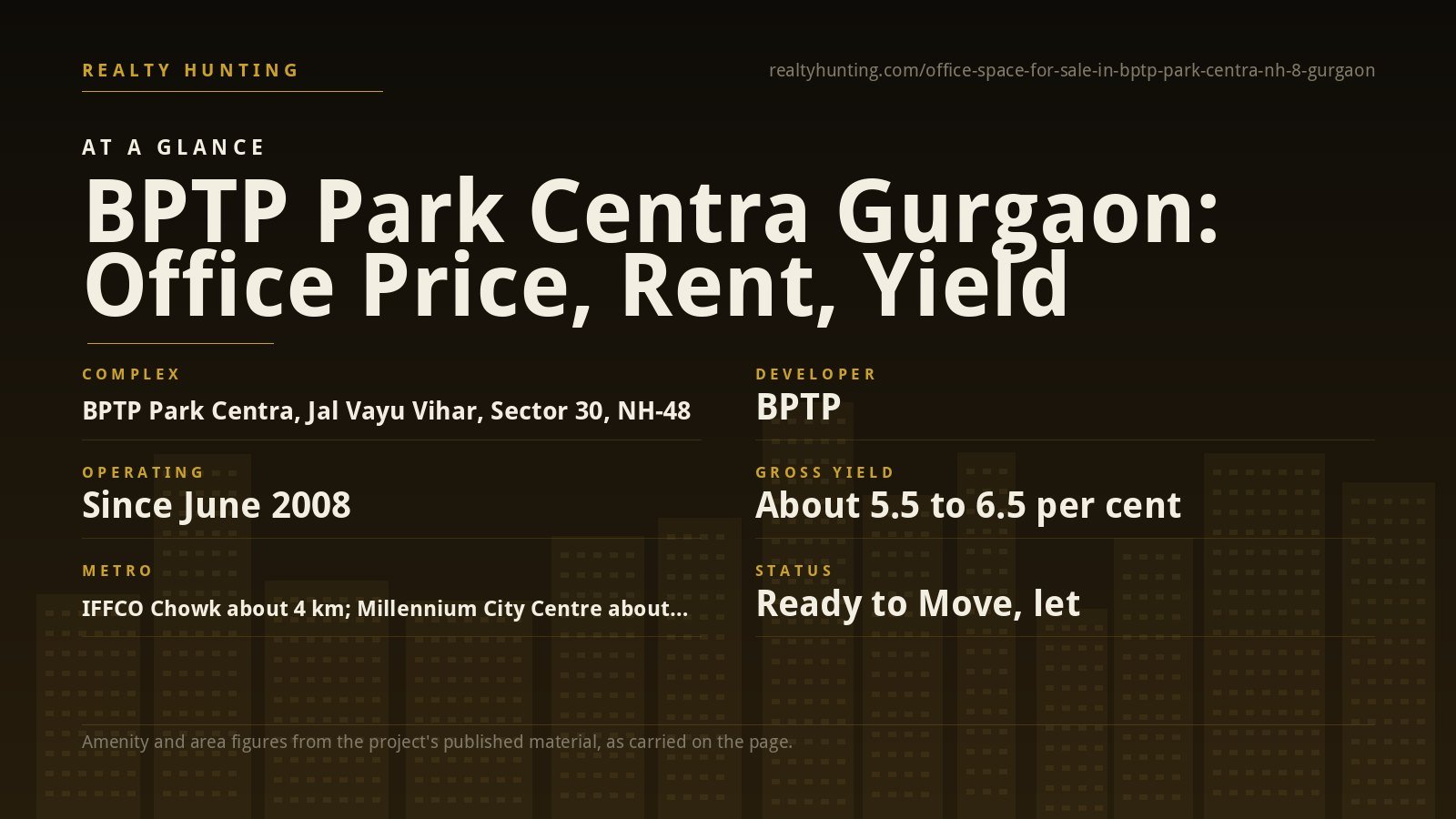 BPTP Park Centra Office for Sale, NH-8 Gurgaon — photo 1