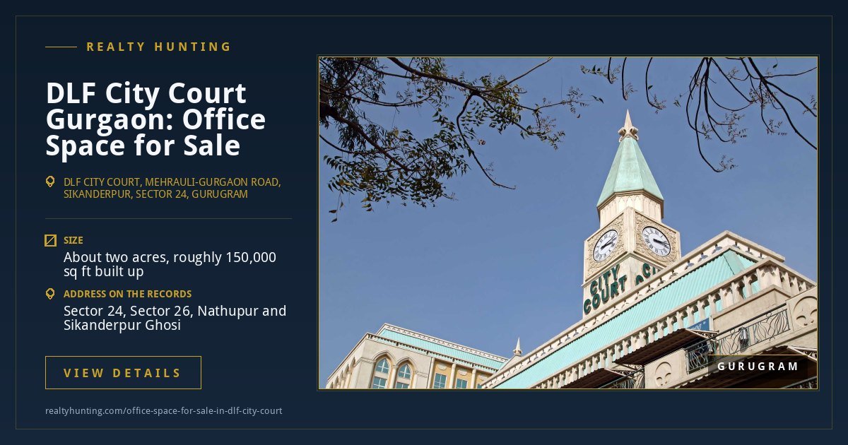 DLF City Court Office for Sale, Sikanderpur Gurgaon