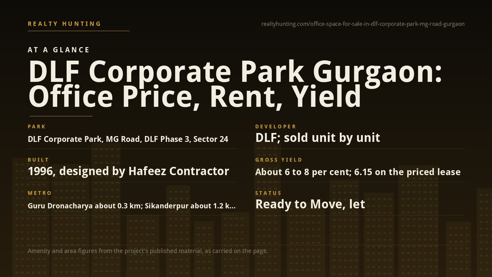 DLF Corporate Park Office for Sale, MG Road Gurgaon — photo 1