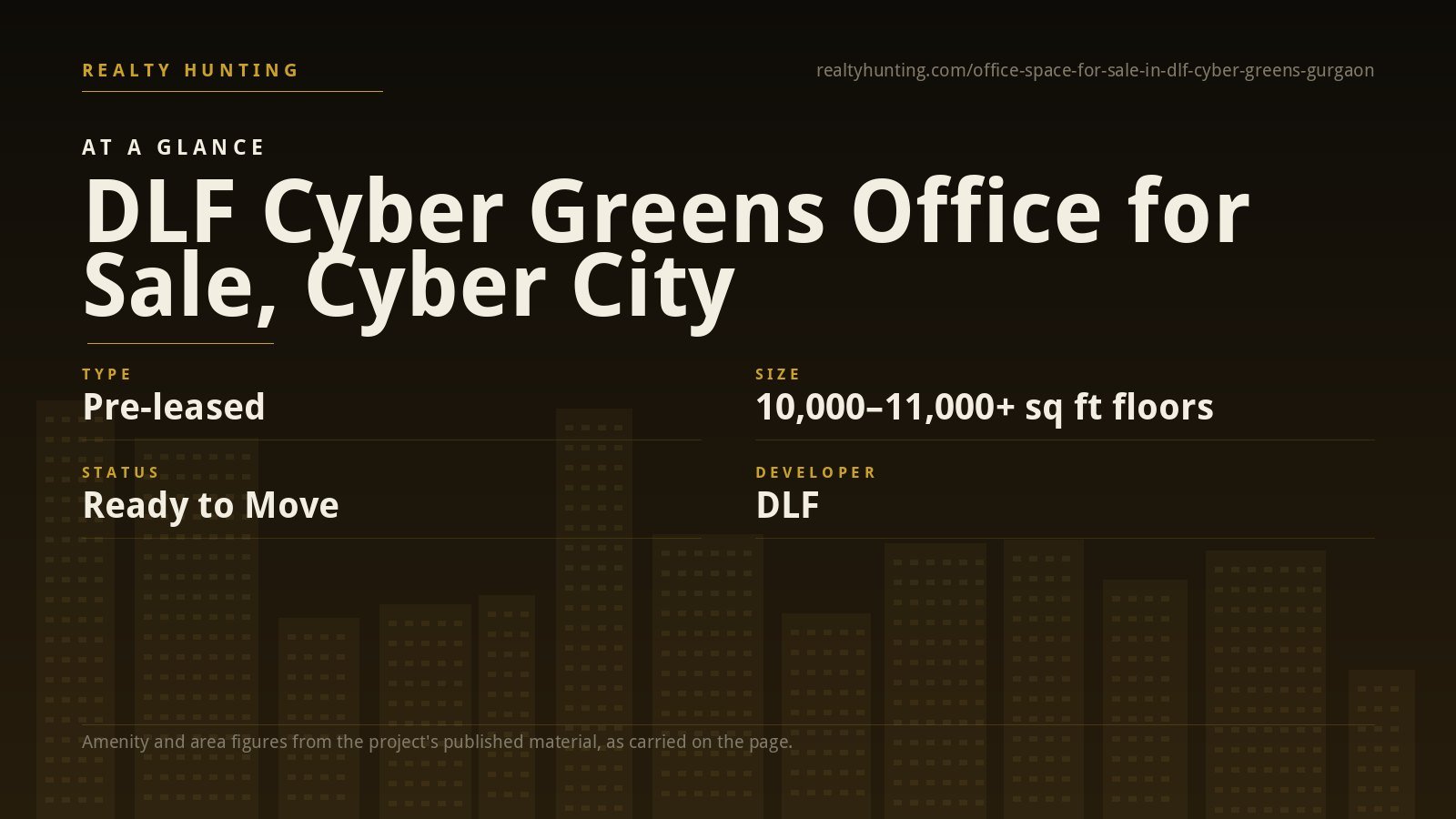 DLF Cyber Greens Office for Sale, Cyber City Gurgaon — photo 1