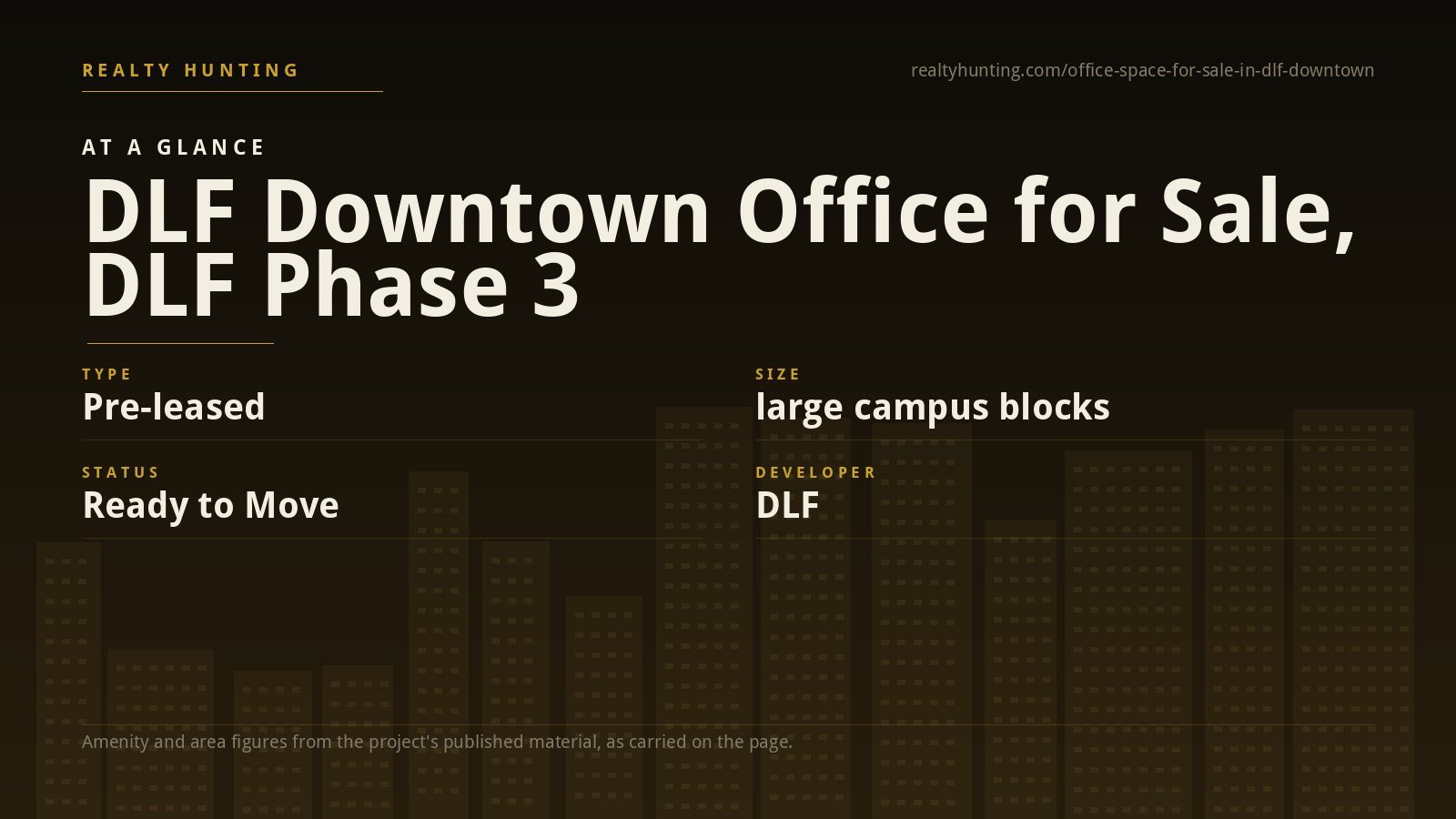 DLF Downtown Office for Sale, DLF Phase 3 Gurgaon — photo 1