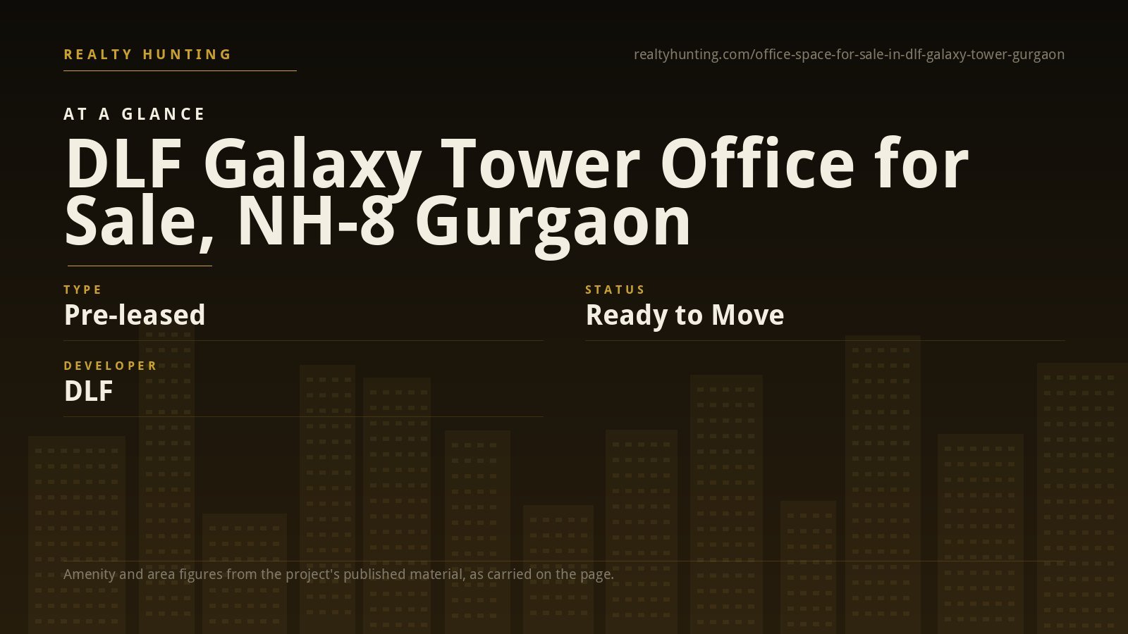 DLF Galaxy Tower Office for Sale, Silokhera NH-8 Gurgaon — photo 1