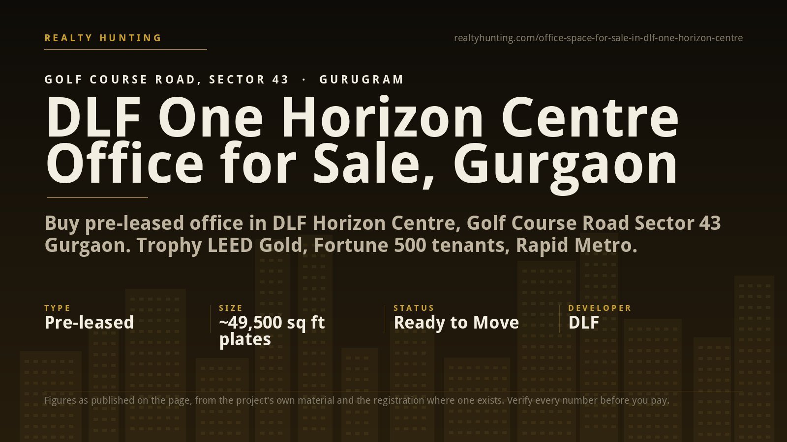 DLF One Horizon Centre Office for Sale, Golf Course Rd Gurgaon