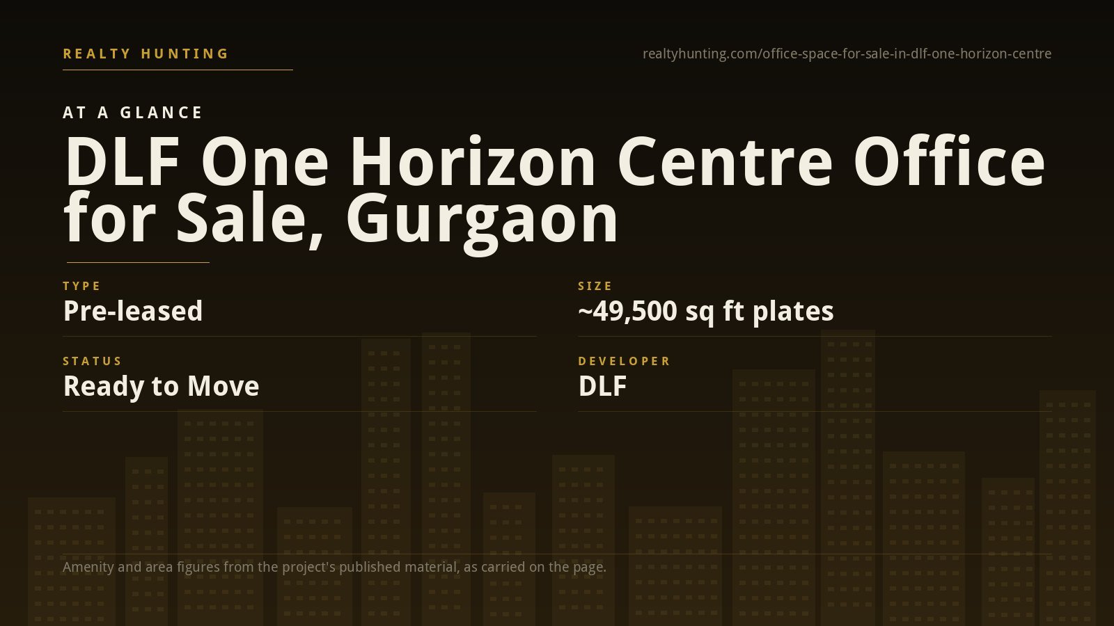 DLF One Horizon Centre Office for Sale, Golf Course Rd Gurgaon — photo 1
