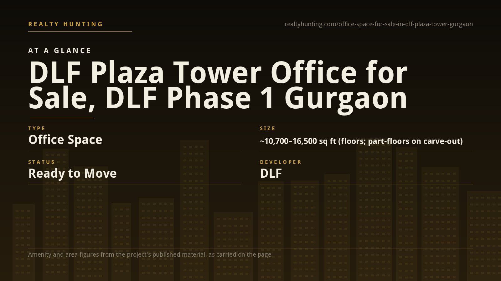 DLF Plaza Tower Office for Sale, DLF Phase 1 Gurgaon — photo 2
