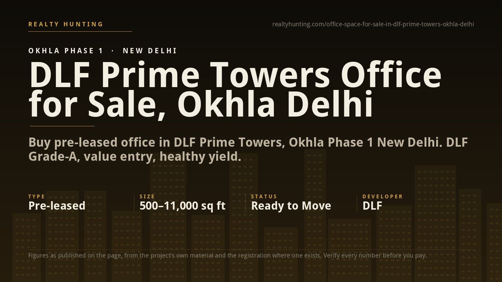 DLF Prime Towers Office for Sale, Okhla New Delhi