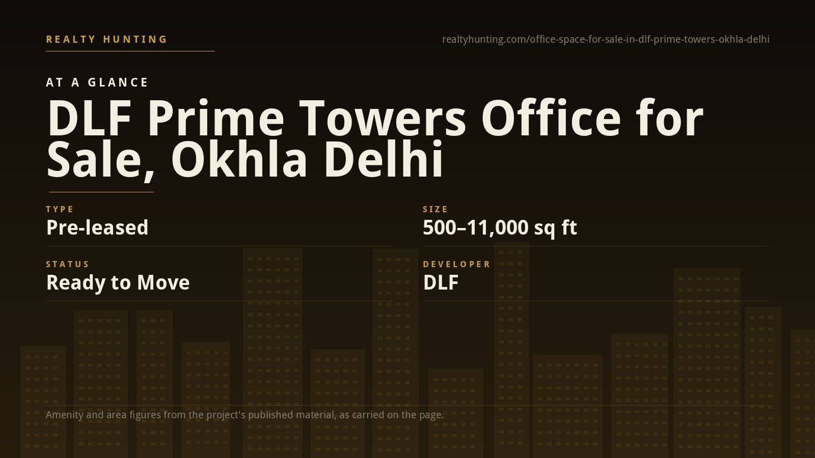 DLF Prime Towers Office for Sale, Okhla New Delhi — photo 1