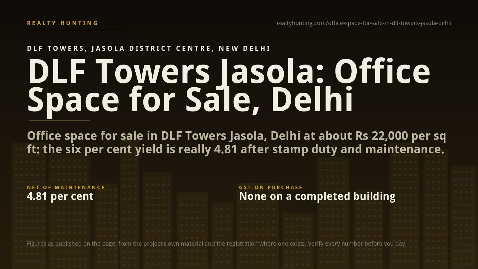 DLF Towers Jasola Office for Sale, South Delhi