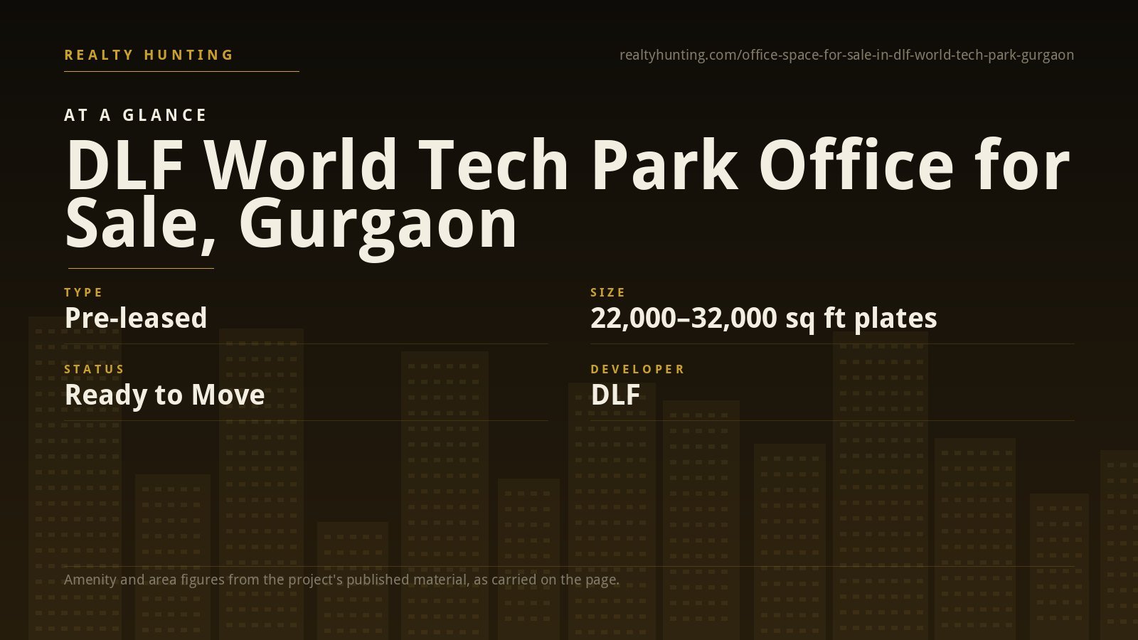 DLF World Tech Park Office for Sale, NH-8 Gurgaon — photo 1