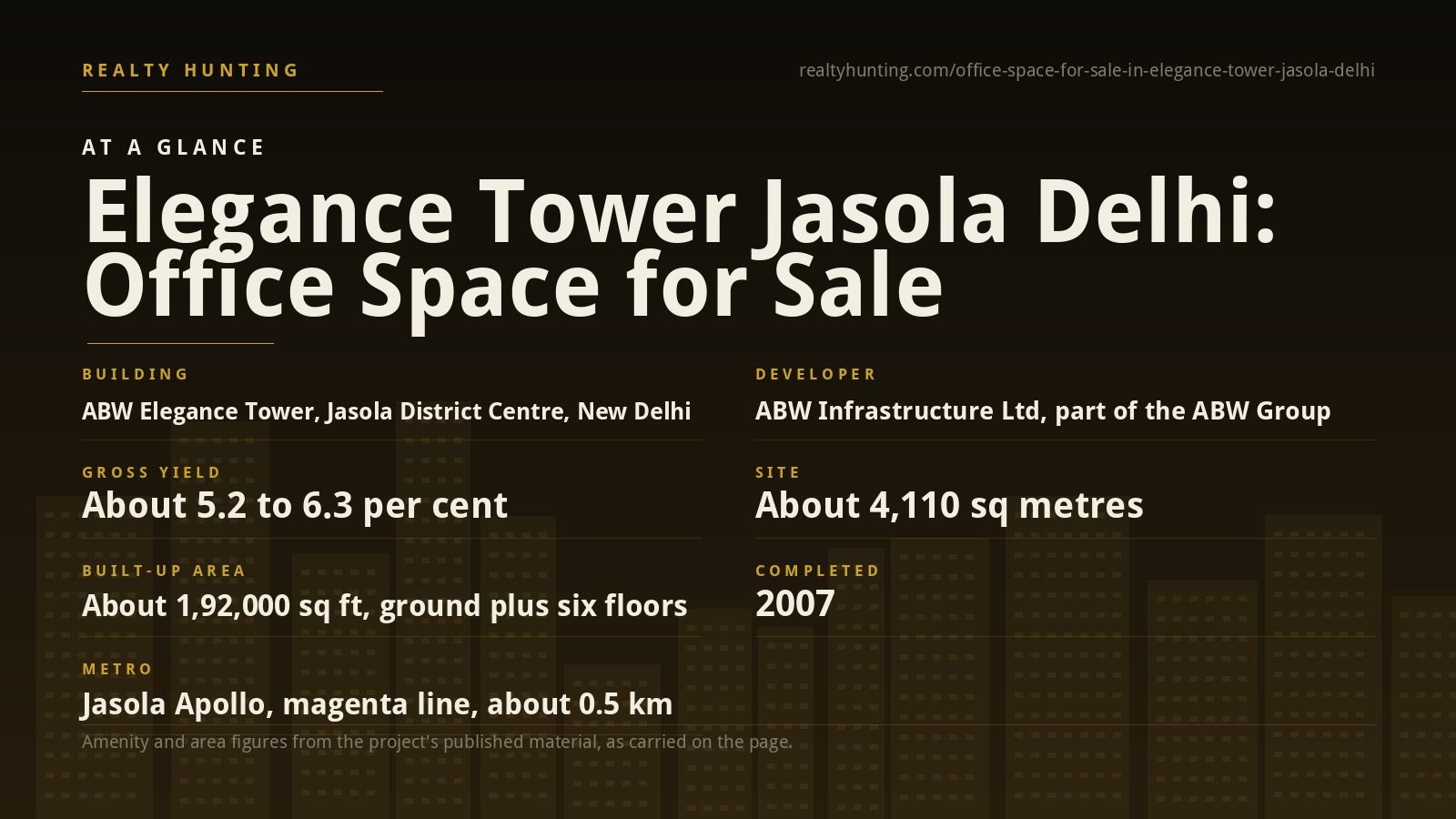 Elegance Tower Office for Sale, Jasola New Delhi — photo 1