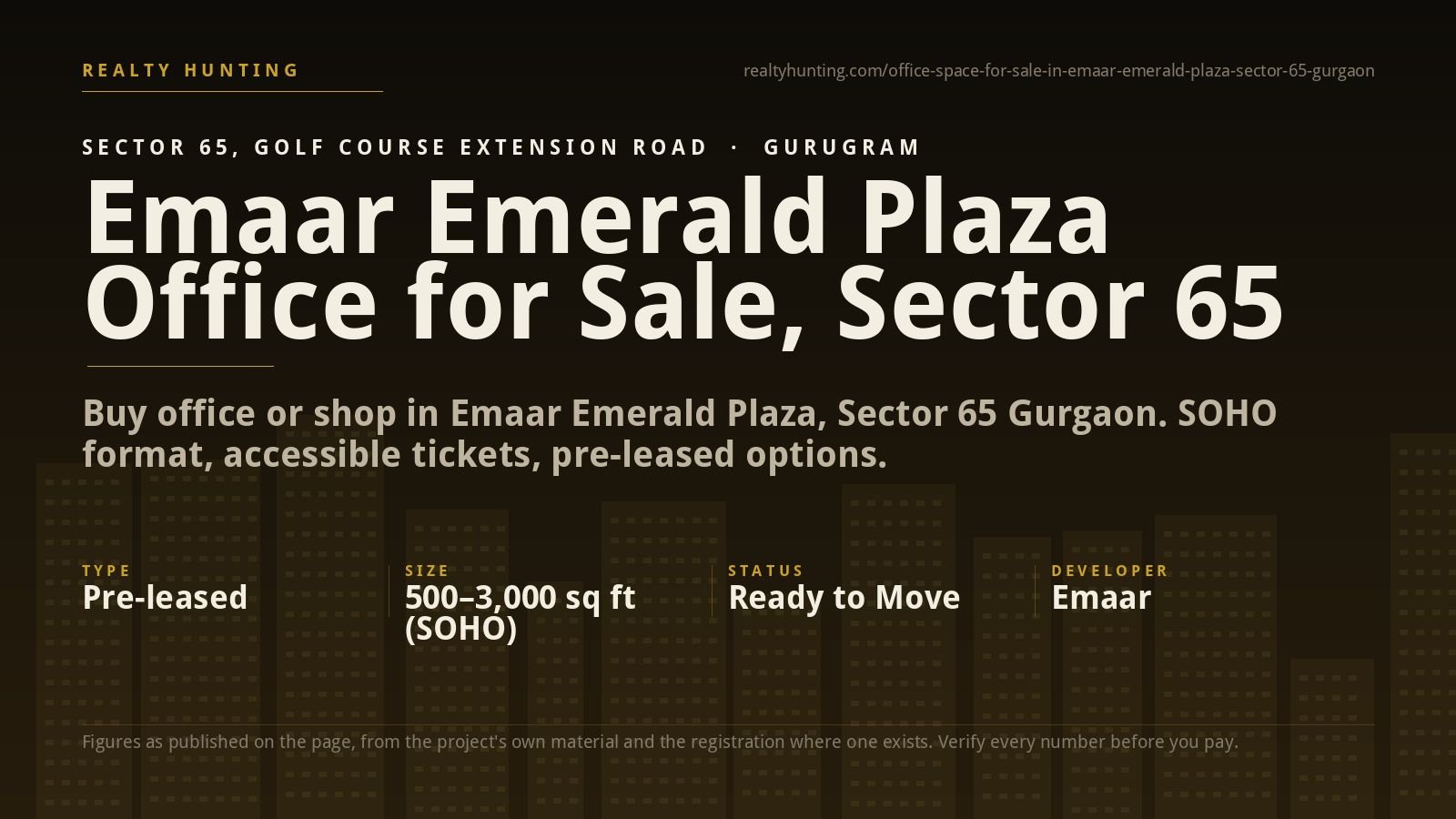 Emaar Emerald Plaza Office for Sale, Sector 65 Gurgaon
