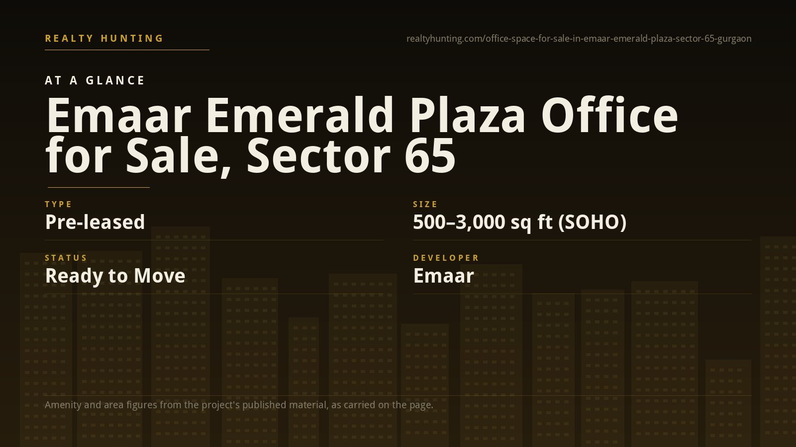 Emaar Emerald Plaza Office for Sale, Sector 65 Gurgaon — photo 1