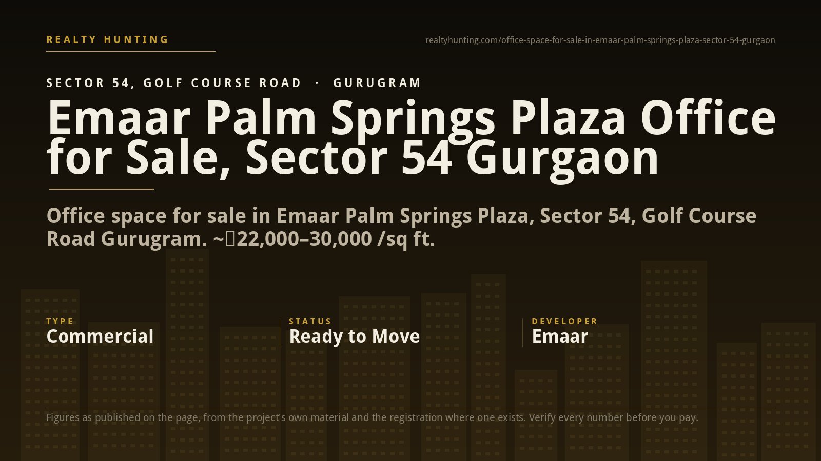 Emaar Palm Springs Plaza Office for Sale, Sector 54 Gurgaon
