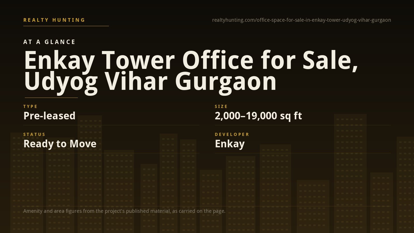 Enkay Tower Office for Sale, Udyog Vihar Gurgaon — photo 1