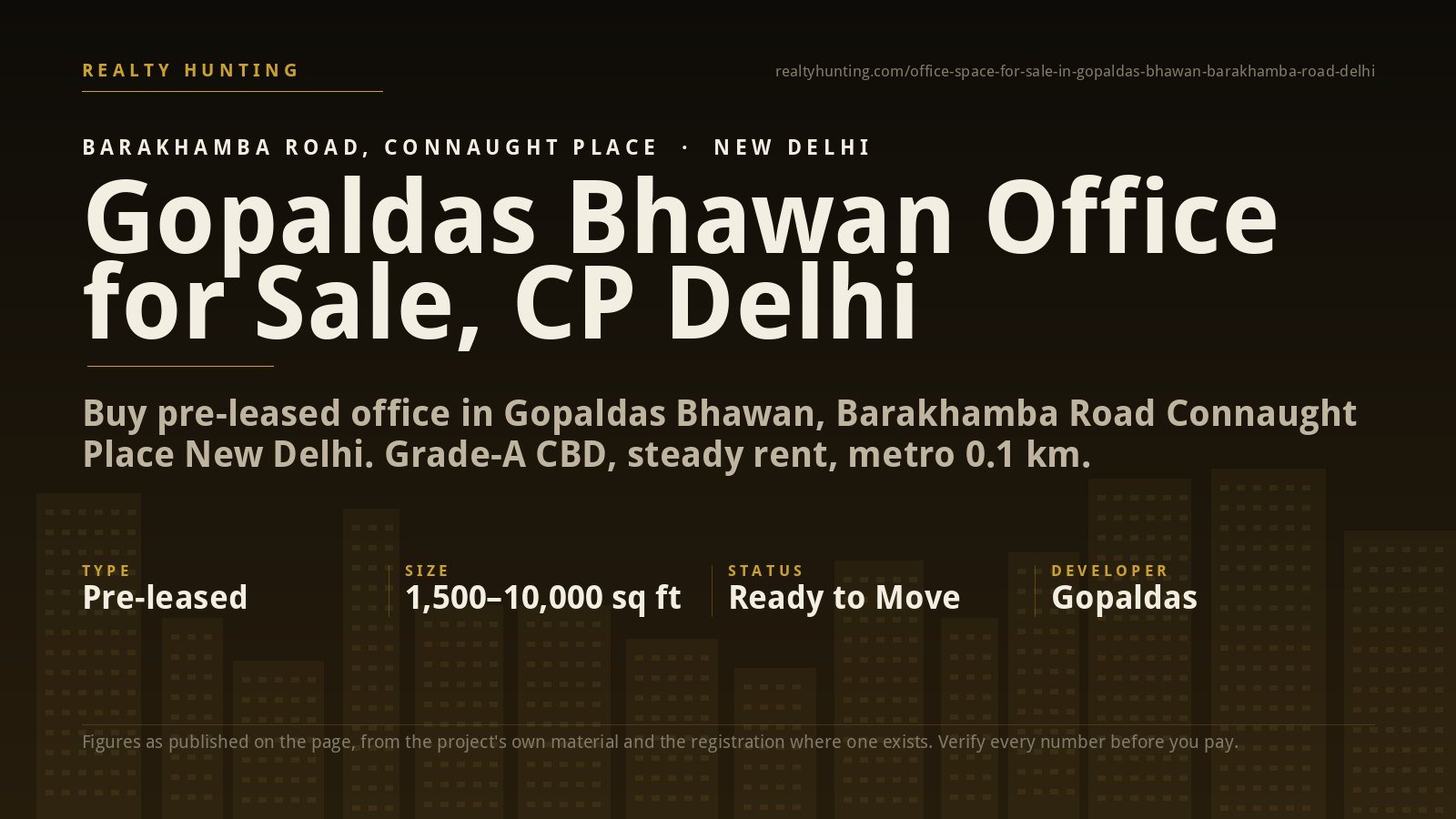 Gopaldas Bhawan Office for Sale, Barakhamba Road Delhi