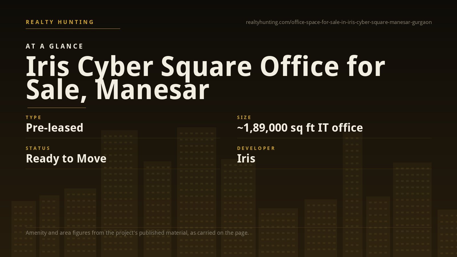 Iris Cyber Square Office for Sale, Manesar Gurgaon — photo 1