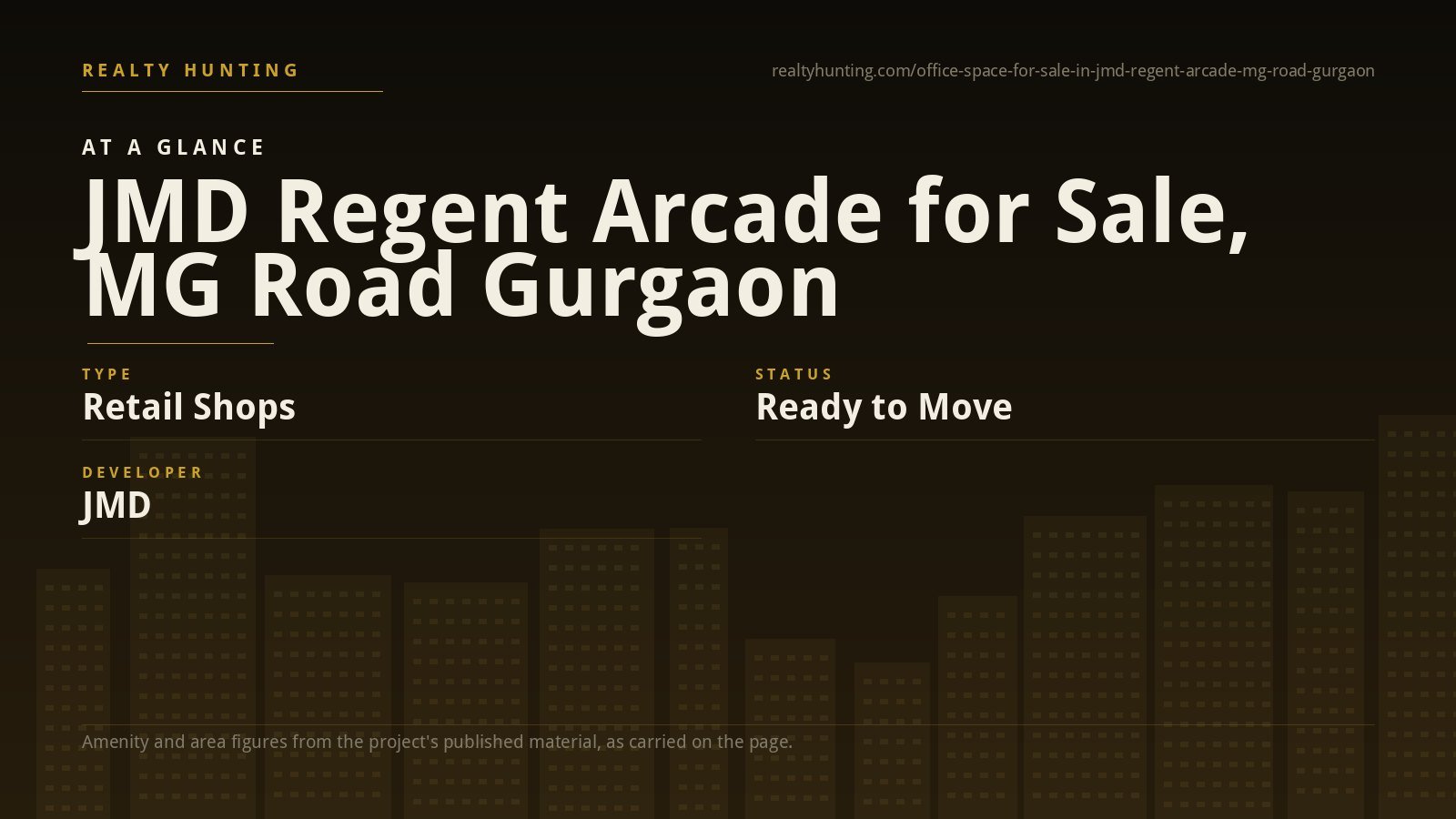 JMD Regent Arcade Office and Shop for Sale, MG Road Gurgaon — photo 2